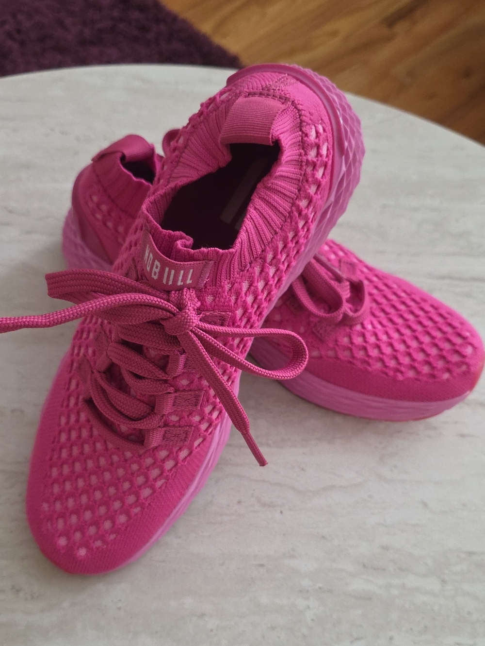 NOBULL Women's Hot Pink Knit Training Sneakers